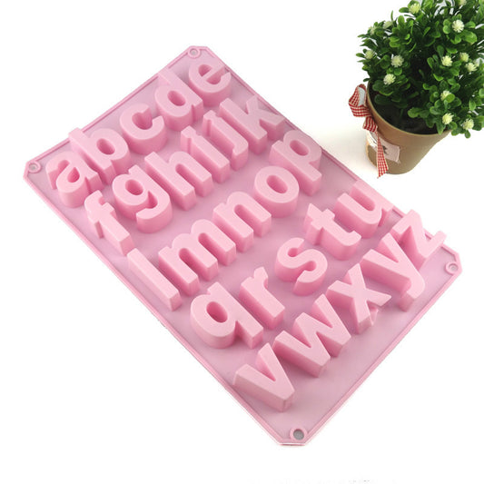 26 large letter silicone chocolate molds