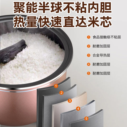 Household rice cooker positive hemispherical rice cooker for 3~4 people genuine 4 liter non-stick gall vintage 1-2 person gift factory