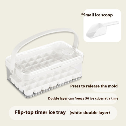 Food Grade Ice Maker Double-layer Push-type Silicone Ice Tray