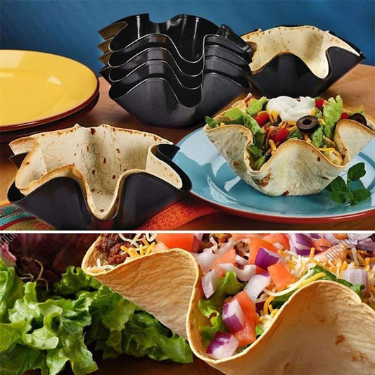 Non-Stick Fluted Tortilla Shell Maker Pans Taco Salad Bowl