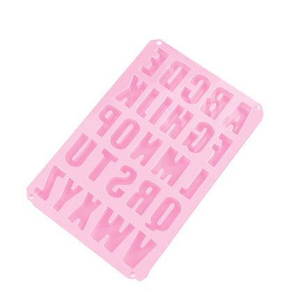 26 large letter silicone chocolate molds