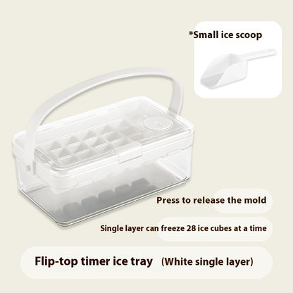 Food Grade Ice Maker Double-layer Push-type Silicone Ice Tray