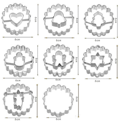 Christmas Stainless Steel Cookie Cutter Die Hollow Cake Mold