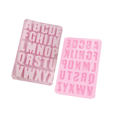 26 large letter silicone chocolate molds
