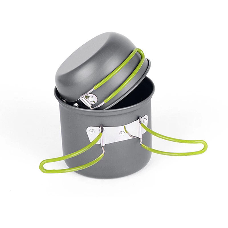 Single 2-piece Outdoor Non-stick Set Of Pots And Pans