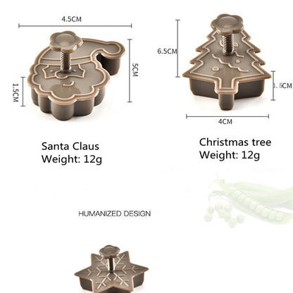 Grey And Red 3D Cookie Molds 4 Sets