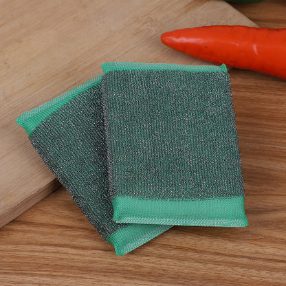 Household Steel Wire Cloth Sponge Wipe Brush Pots And Pans Wash Dishes