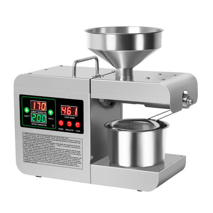 Oil Press Stainless Steel Hot Cold Oil Extraction Machine Temperature Control Sesame Oil Peanut