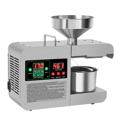 Oil Press Stainless Steel Hot Cold Oil Extraction Machine Temperature Control Sesame Oil Peanut