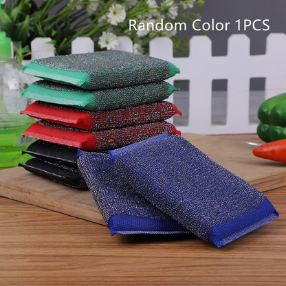 Household Steel Wire Cloth Sponge Wipe Brush Pots And Pans Wash Dishes