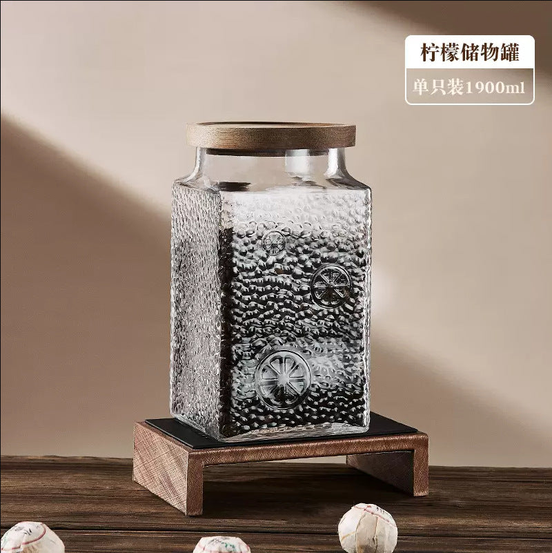 Begonia flower retro glass sealed jar