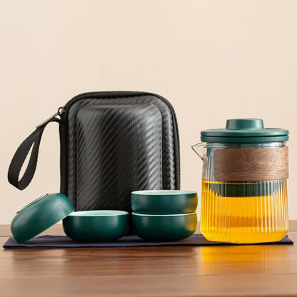 Travel tea set portable quick mug outdoor travel personal special portable kung fu teacup teapot set