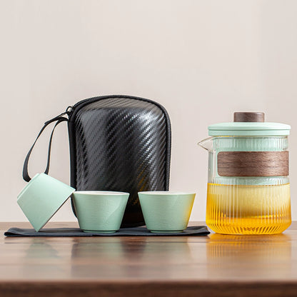 Travel tea set portable quick mug outdoor travel personal special portable kung fu teacup teapot set