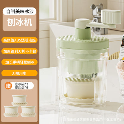 Manual shaved ice machine, small cotton ice machine, household ice crusher, hand crank ice machine, night market stall manufacturers, wholesale