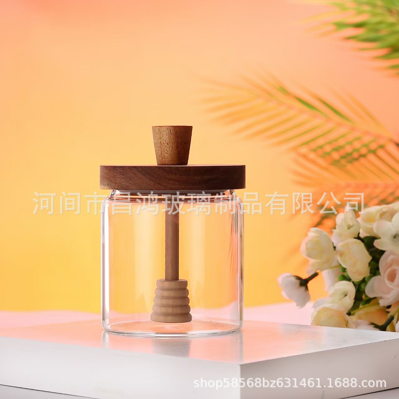 Glass Honey Jar with Lid Sealed