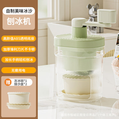 Manual shaved ice machine, small cotton ice machine, household ice crusher, hand crank ice machine, night market stall manufacturers, wholesale