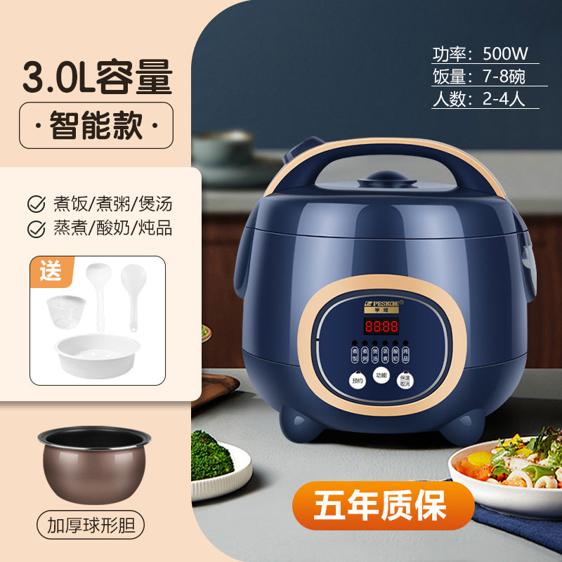 Manufacturer Wholesale Rice Cooker Household 2-4 People 1 Small Mini 3L Intelligent Single Multi-functional Porridge Cooking 5 Liter Rice Cooker