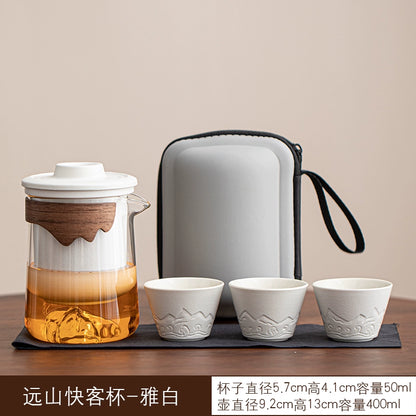 Travel tea set portable quick mug outdoor travel personal special portable kung fu teacup teapot set