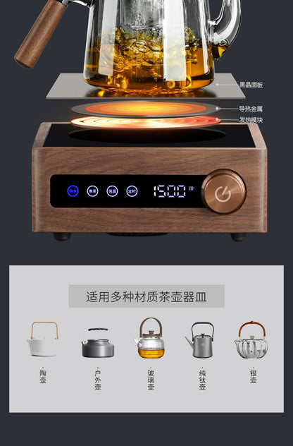 Glass tea maker electric ceramic stove tea set household large-capacity steaming integrated pot teacup set 2025 new