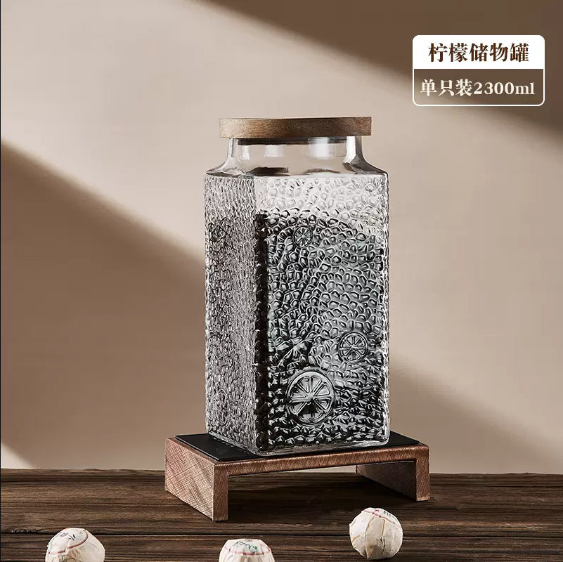 Begonia flower retro glass sealed jar