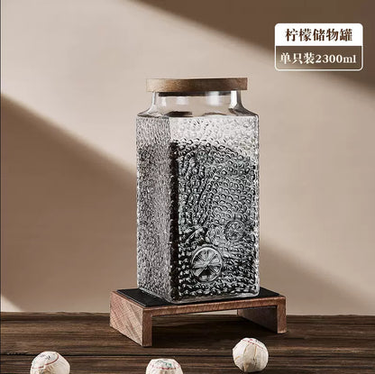 Begonia flower retro glass sealed jar