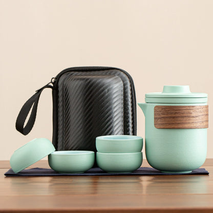 Travel tea set portable quick mug outdoor travel personal special portable kung fu teacup teapot set