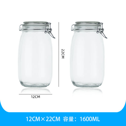 Clear Glass Sealed Jar