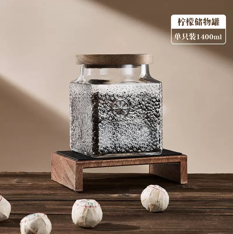 Begonia flower retro glass sealed jar