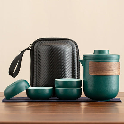 Travel tea set portable quick mug outdoor travel personal special portable kung fu teacup teapot set