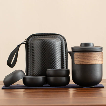 Travel tea set portable quick mug outdoor travel personal special portable kung fu teacup teapot set