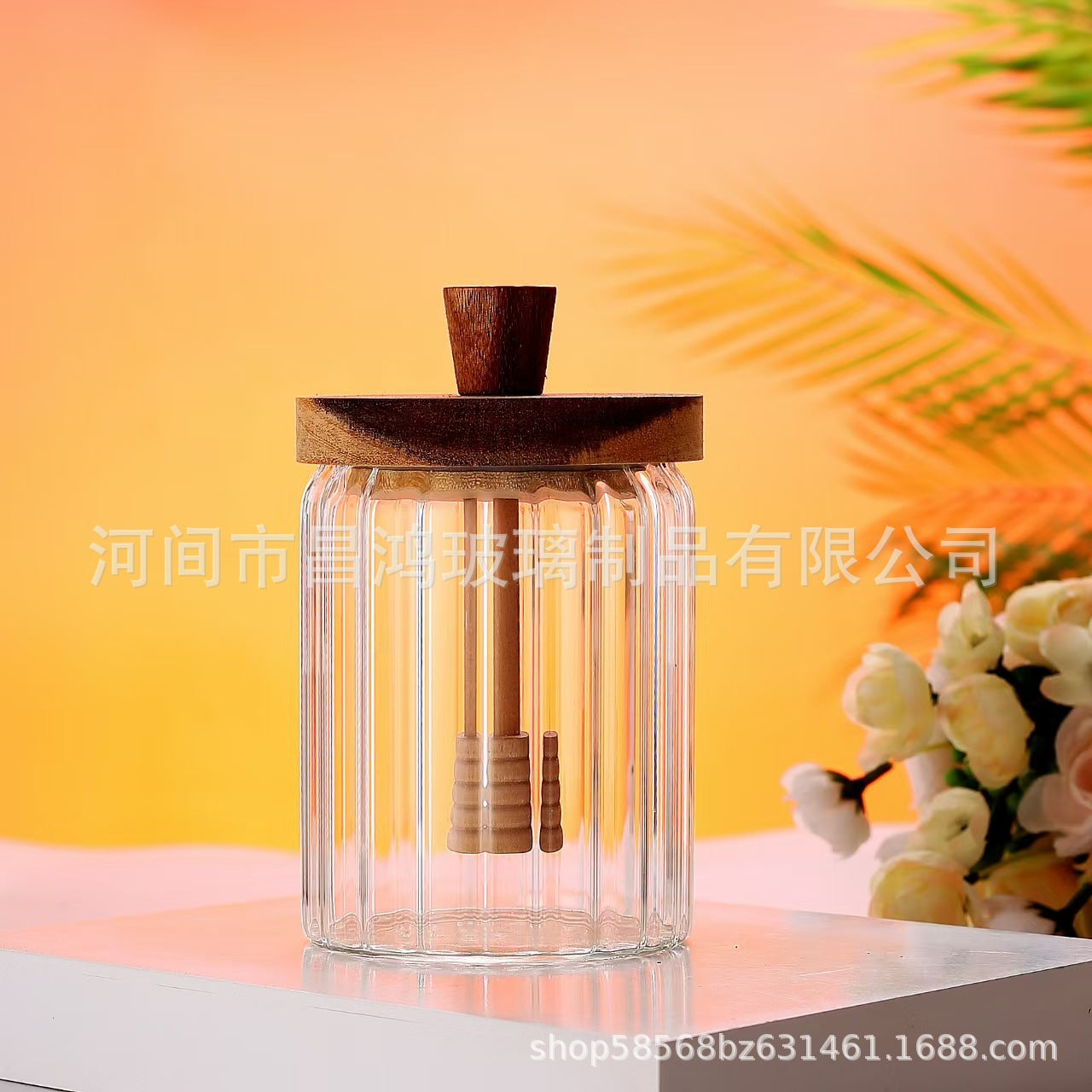 Glass Honey Jar with Lid Sealed