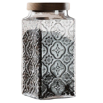 Begonia flower retro glass sealed jar