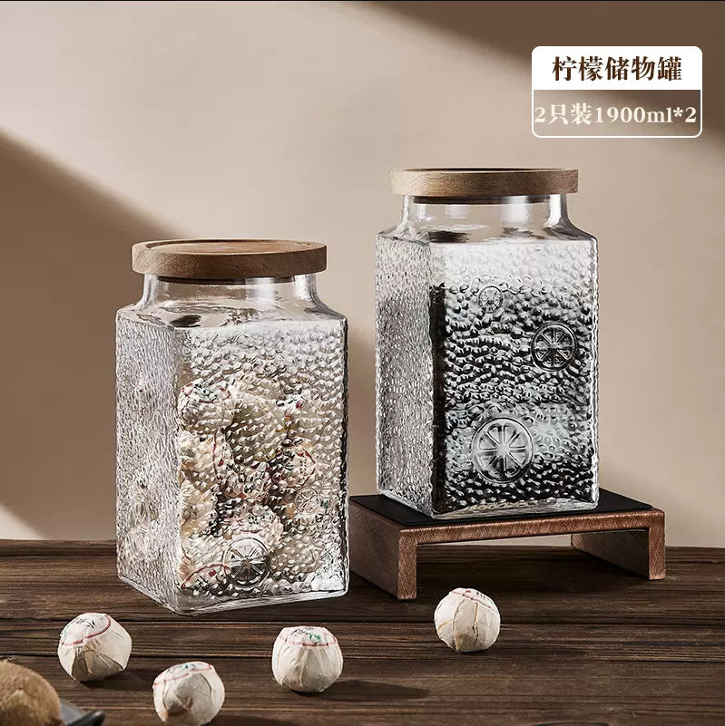 Begonia flower retro glass sealed jar