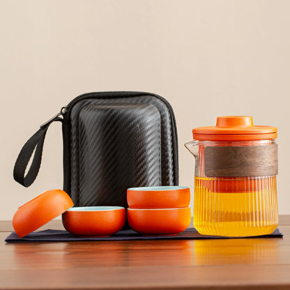 Travel tea set portable quick mug outdoor travel personal special portable kung fu teacup teapot set