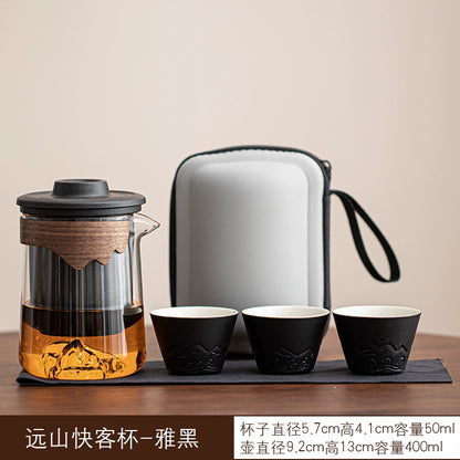 Travel tea set portable quick mug outdoor travel personal special portable kung fu teacup teapot set