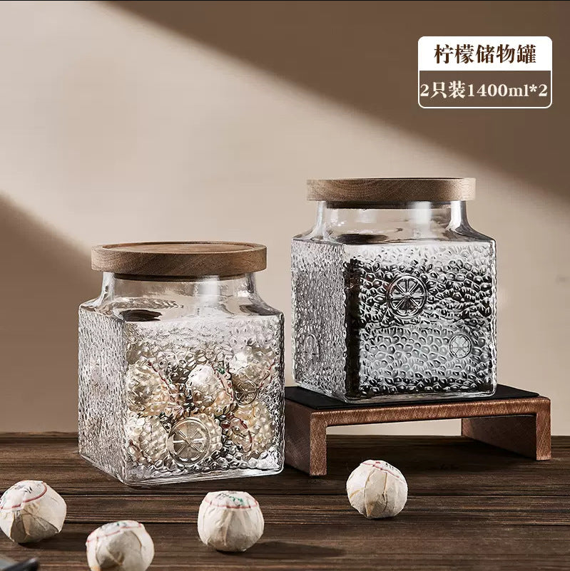 Begonia flower retro glass sealed jar