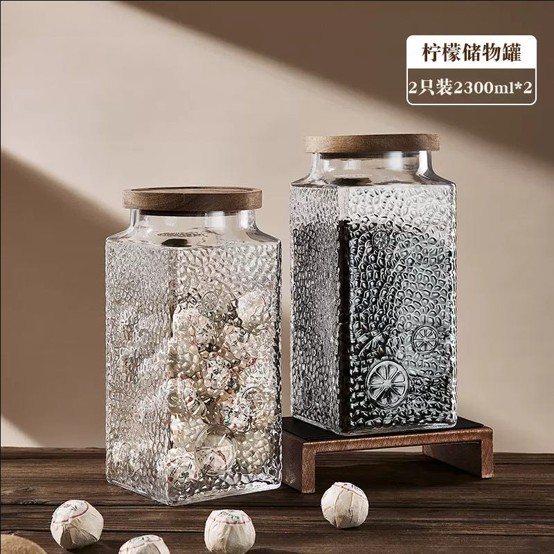 Begonia flower retro glass sealed jar