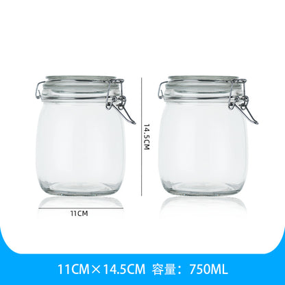 Clear Glass Sealed Jar
