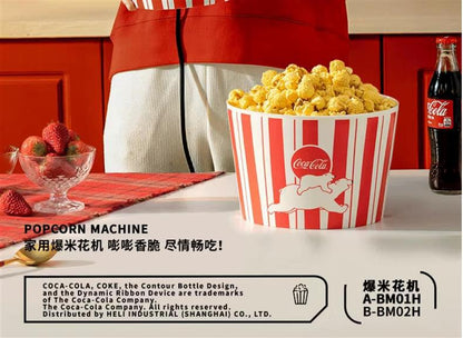 Coca-Cola popcorn machine fully automatic small household children's birthday gift bud grain rice flower machine corn popcorn
