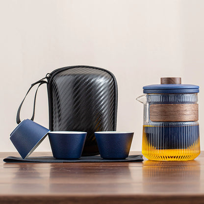 Travel tea set portable quick mug outdoor travel personal special portable kung fu teacup teapot set