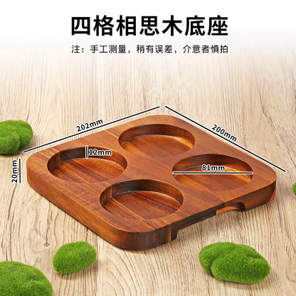 Acacia Wood High Borosilicate Glass Thread Seal Jar