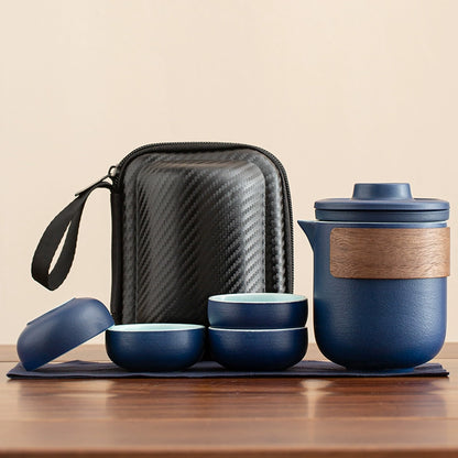 Travel tea set portable quick mug outdoor travel personal special portable kung fu teacup teapot set