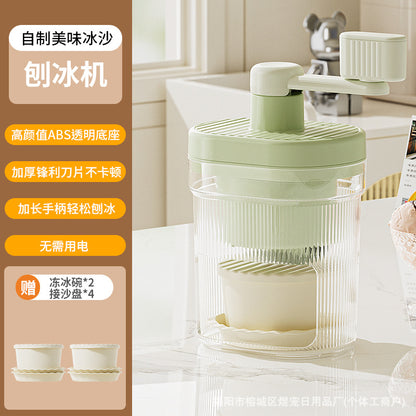 Manual shaved ice machine, small cotton ice machine, household ice crusher, hand crank ice machine, night market stall manufacturers, wholesale