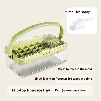 Food Grade Ice Maker Double-layer Push-type Silicone Ice Tray