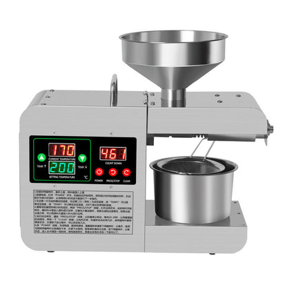 Oil Press Stainless Steel Hot Cold Oil Extraction Machine Temperature Control Sesame Oil Peanut