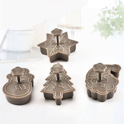 Grey And Red 3D Cookie Molds 4 Sets