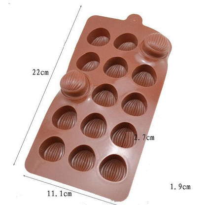 Diy Handmade Chocolate Mold Creative Silicone Ice Tray Ice Mold Ice Maker 15 Even Pine Nuts Mold Gel Mold