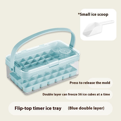 Food Grade Ice Maker Double-layer Push-type Silicone Ice Tray