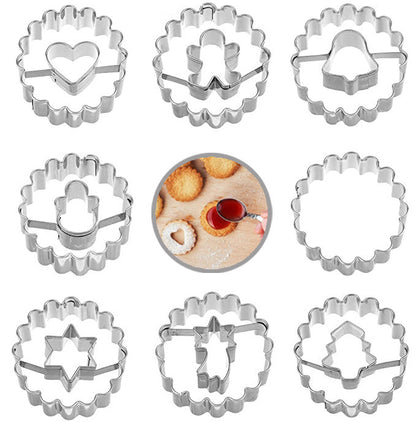 Christmas Stainless Steel Cookie Cutter Die Hollow Cake Mold