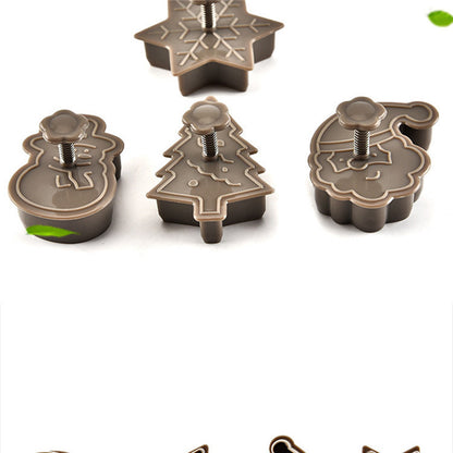 Grey And Red 3D Cookie Molds 4 Sets